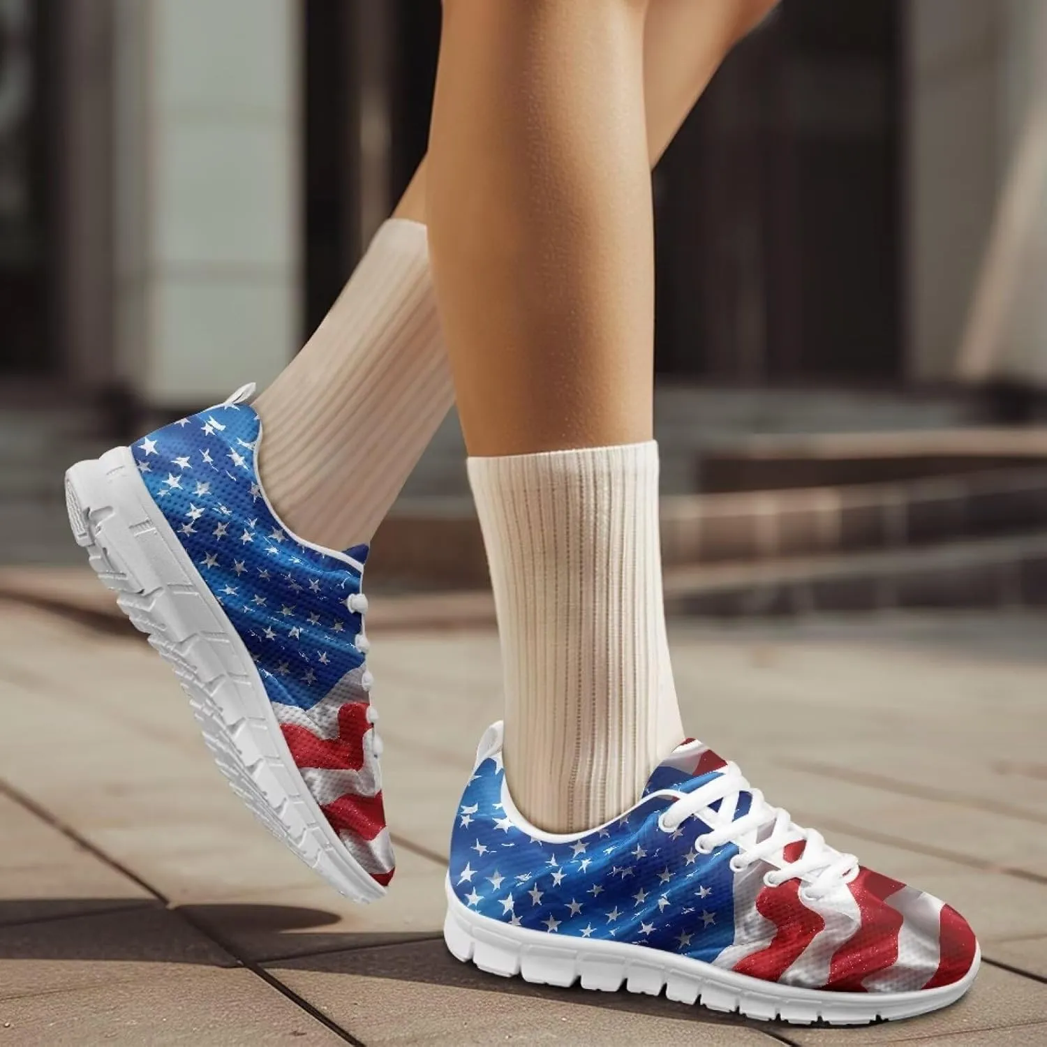 GIFTPUZZ Mens Lace Up Athletic Trainers Running Sneakers Wedge Breathable Gym Lightweight Sports Tennis Shoes