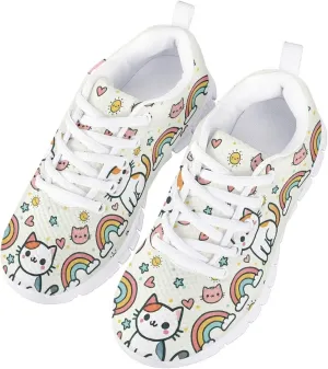 Girls Running Sports Shoes Lightweight Kids Causal Sneakers for School Road