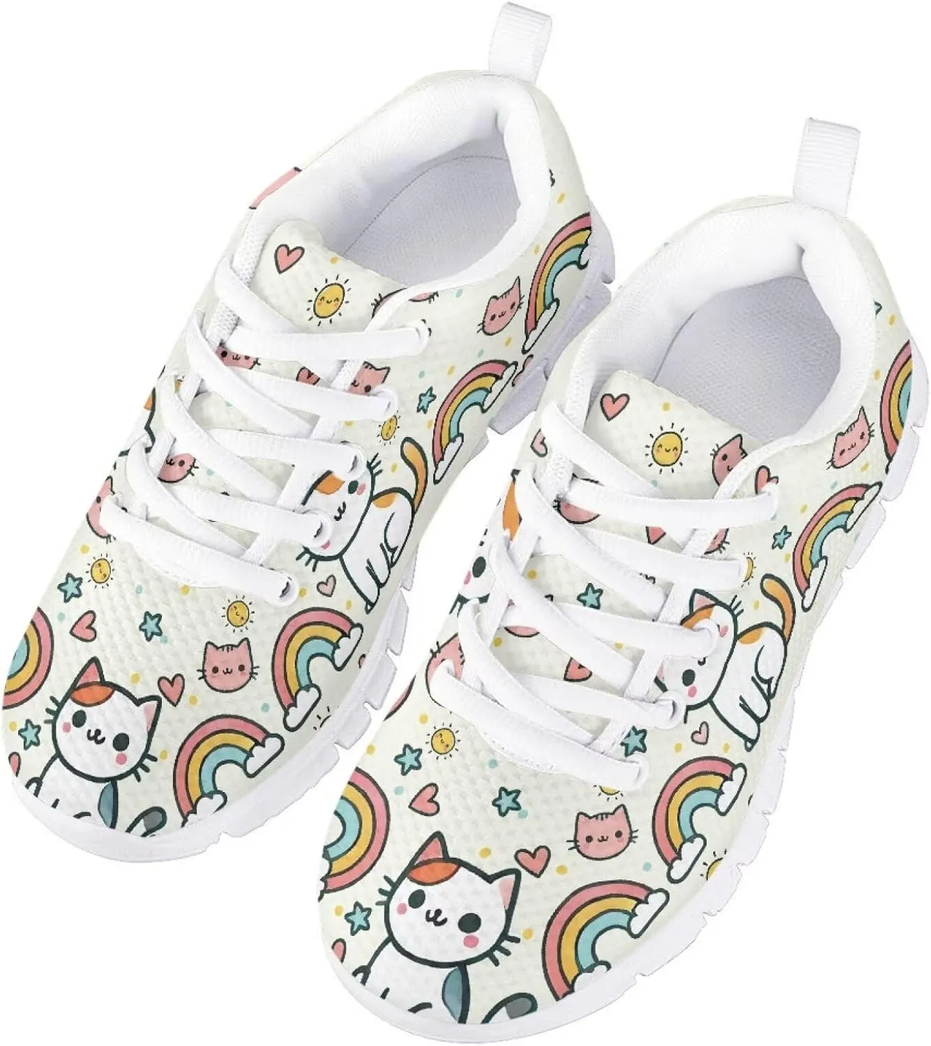 Girls Running Sports Shoes Lightweight Kids Causal Sneakers for School Road