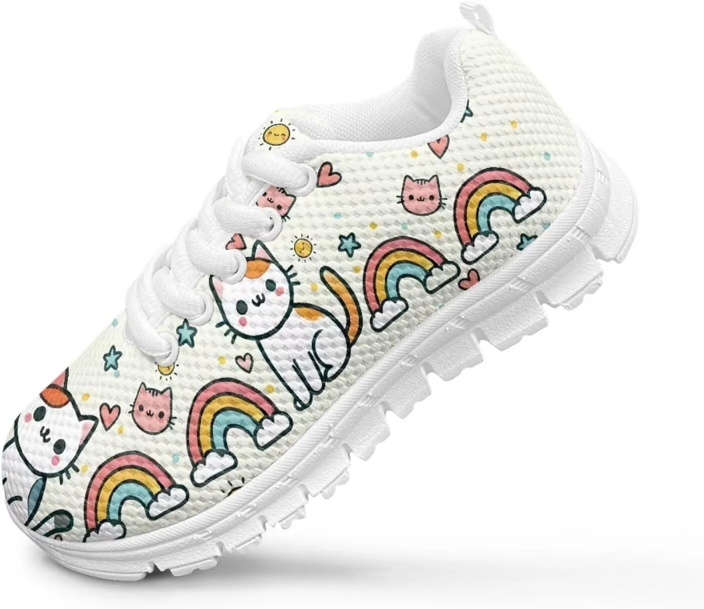 Girls Running Sports Shoes Lightweight Kids Causal Sneakers for School Road