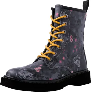 GLOBALWIN Women's Combat Boots Lace Up Ankle Booties For Women Low Heel