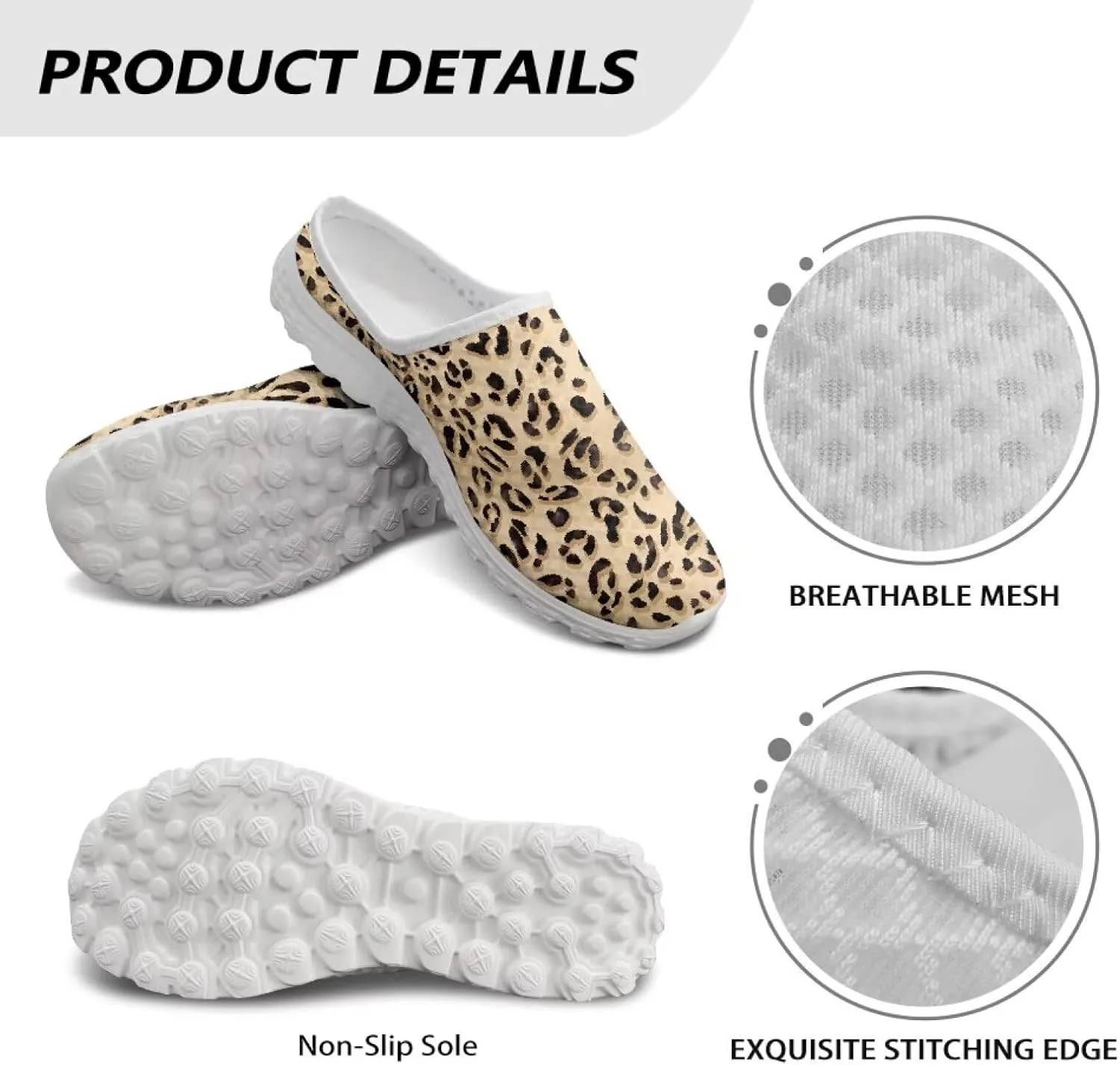 GOSTONG Slip-On Mule Clog for Women Comfortable Mules Shoes Breathable Non Slip Backless Slide Loafers for Walking Work Size 6-13.5
