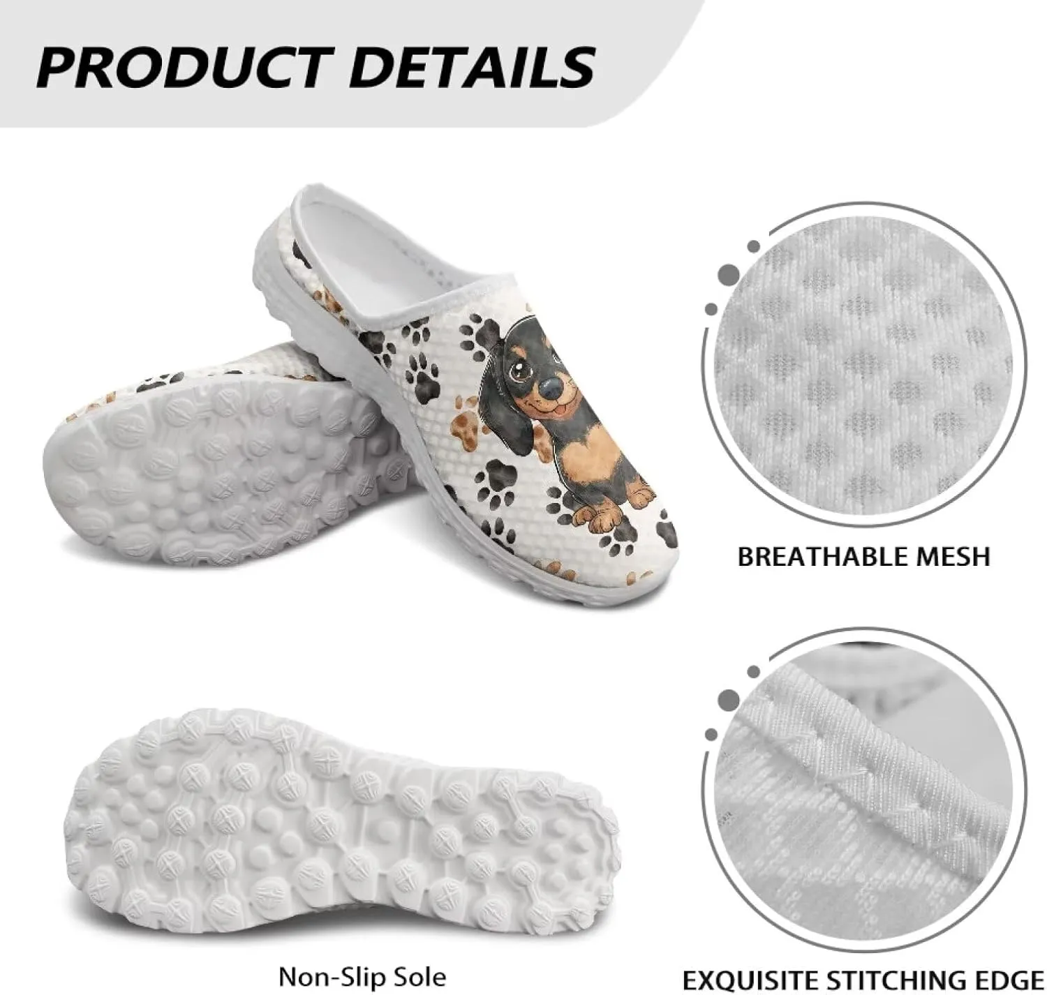 GOSTONG Slip-On Mules & Clogs for Women Light Open Back Shoes Comfort Walking Shoes Breathable Non Slip House Slippers Size 6-13.5