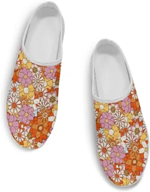GOSTONG Womens Garden Clogs Shoes Slip-On Backless Mules Mesh Breathable Casual Home Slippers Non Slip Walking Shoes Size 6-13.5