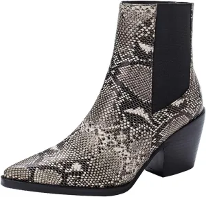 Gracemee Women Classic Chelsea Boots Block High Heels Ankle Boots