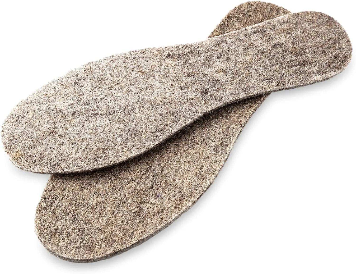 Gray Felt Insoles Warm Unisex Pack of 2