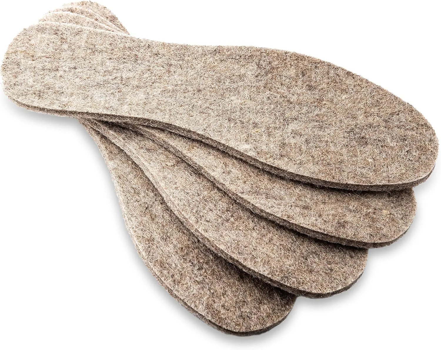 Gray Felt Insoles Warm Unisex Pack of 2