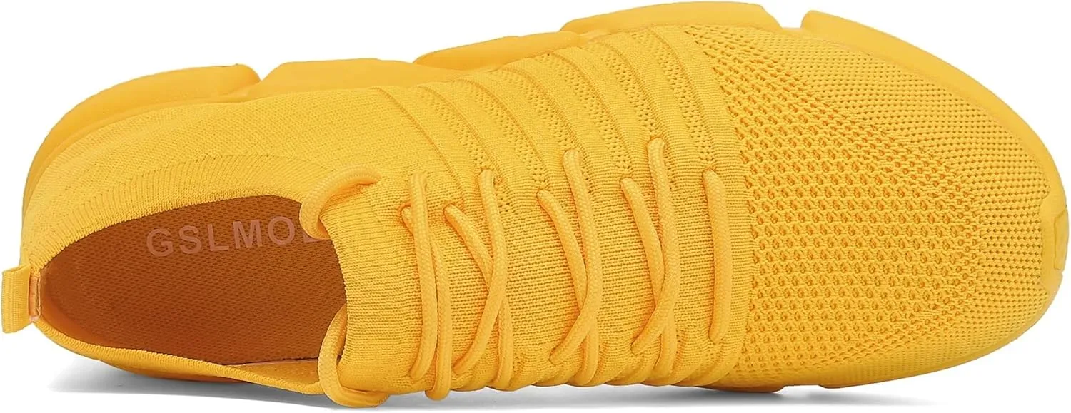 GSLMOLN Mens Womens Fashion Sneakers Unisex Slip on Ultra-Sock Knit Soft Sole Breathable Lightweight Casual Walking Shoes