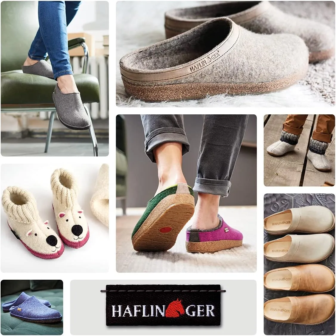 HAFLINGER Bio BO Unisex Leather Mules