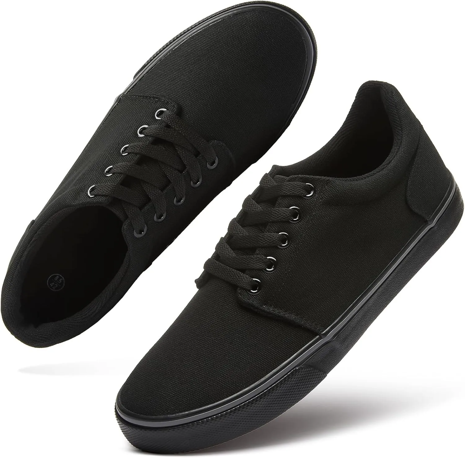 hash bubbie Mens Canvas Shoes Classic Men's Canvas Sneakers Low Top Tennis Shoes Lace up Comfortable Skate Casual Shoes