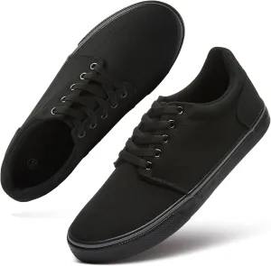 hash bubbie Mens Canvas Shoes Classic Men's Canvas Sneakers Low Top Tennis Shoes Lace up Comfortable Skate Casual Shoes