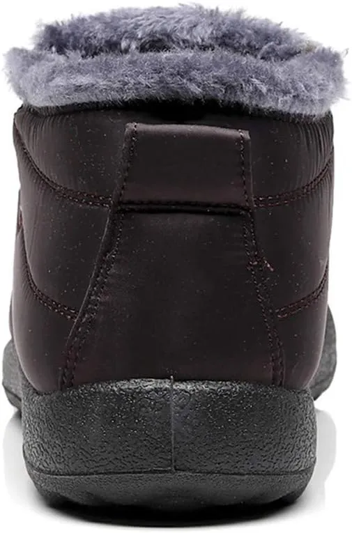 HAVINA Womens Warm Snow Boots Outdoor Fur Lining Winter Shoes Anti-Slip Lightweight Ankle Bootie