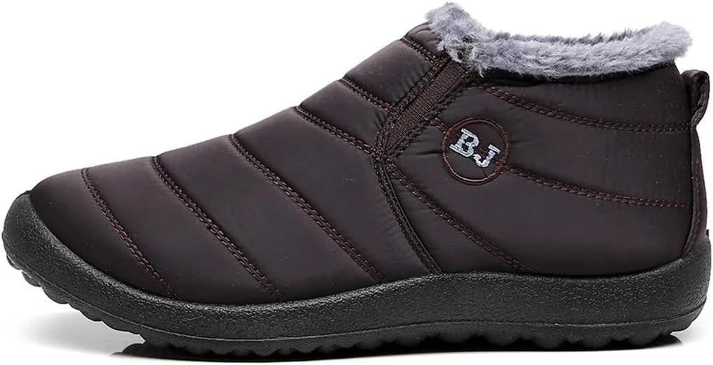 HAVINA Womens Warm Snow Boots Outdoor Fur Lining Winter Shoes Anti-Slip Lightweight Ankle Bootie