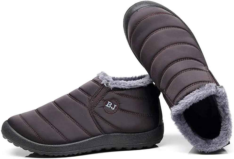 HAVINA Womens Warm Snow Boots Outdoor Fur Lining Winter Shoes Anti-Slip Lightweight Ankle Bootie