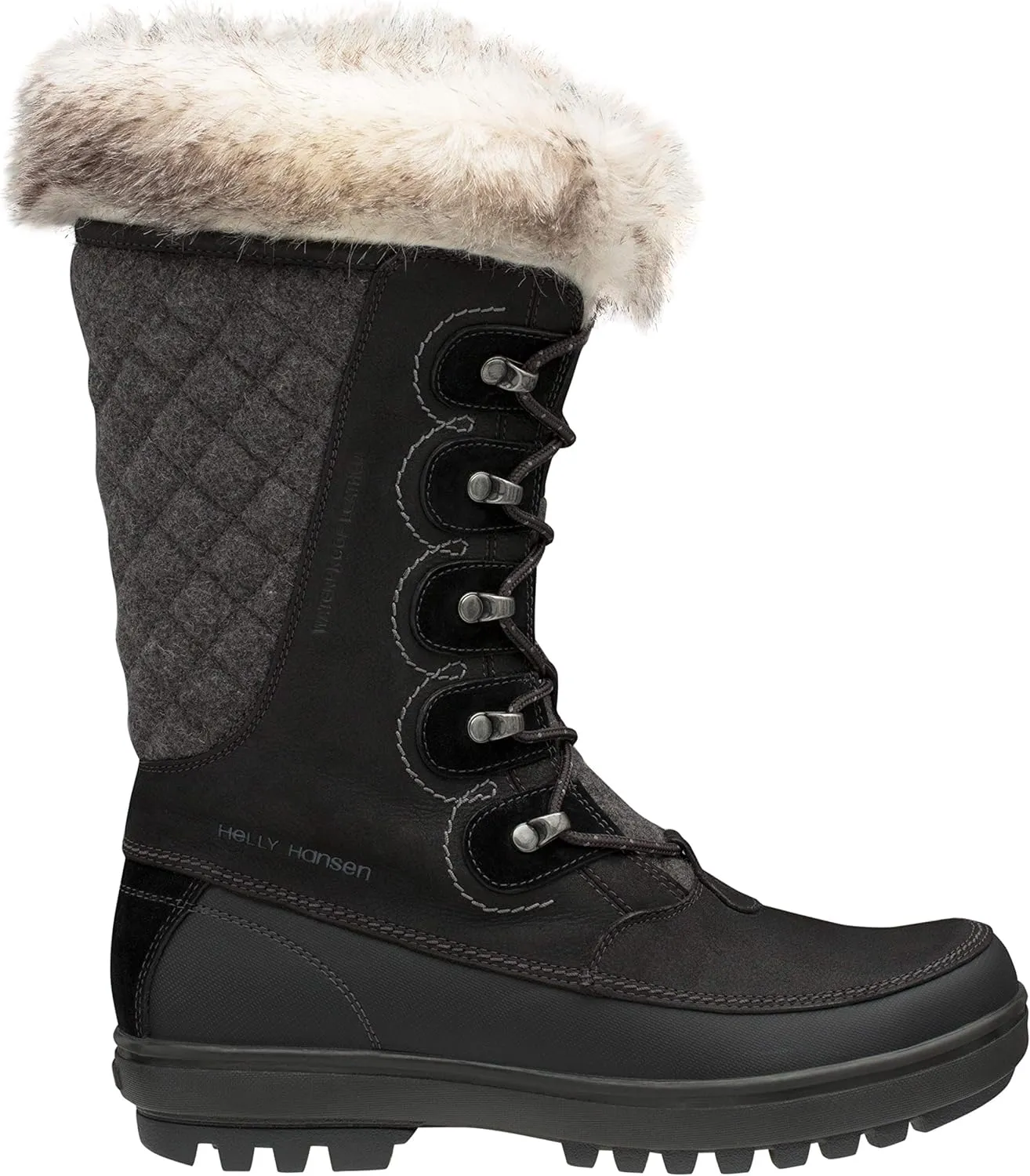 Helly-Hansen Garibaldi VL Insulated Winter Boots for Women - Waterproof Nubuck Leather, Faux Fur Lined, Eco Ortholite Comfort Footbed, Max-Grip Outsole