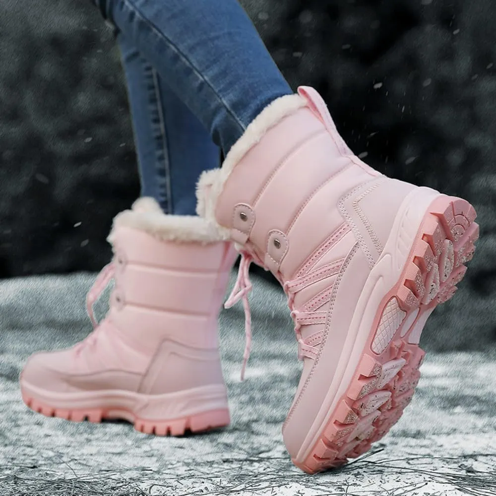 HESBITEUL Boots for Women Outdoor Winter Booties: Snow Boots Lightweight for Skiing