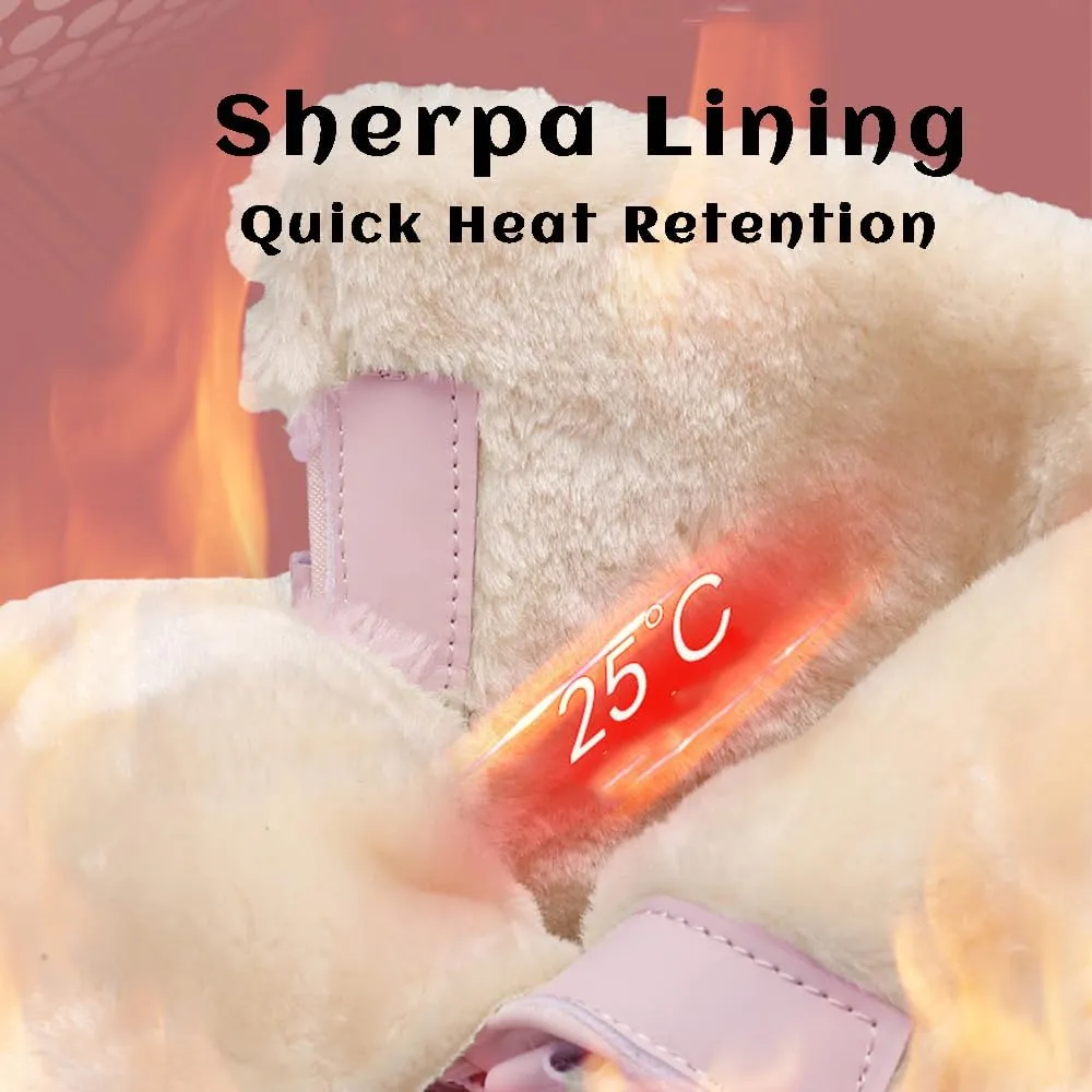 HESBITEUL Boots for Women Outdoor Winter Booties: Snow Boots Lightweight for Skiing