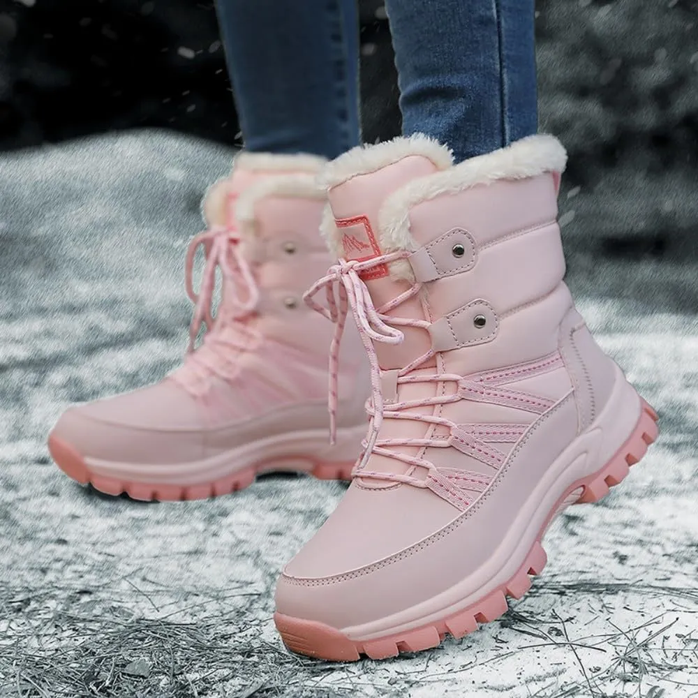 HESBITEUL Boots for Women Outdoor Winter Booties: Snow Boots Lightweight for Skiing