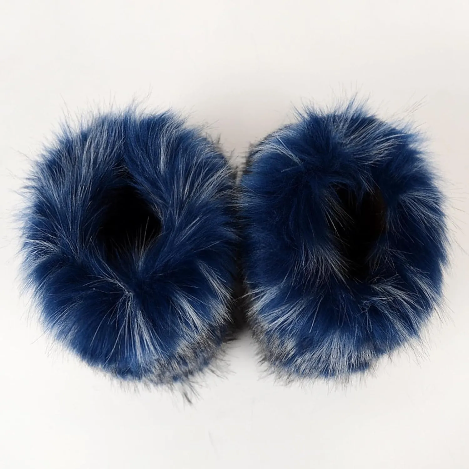 HINDOLA Womens Faux Fur Boots Fuzzy Fluffy Furry Round Toe Suede Boots Winter Comfy Plush Warm Snow Boots Comfortable Winter Ankle Booties Anti Slip Outdoor Indoor Flat Shoes
