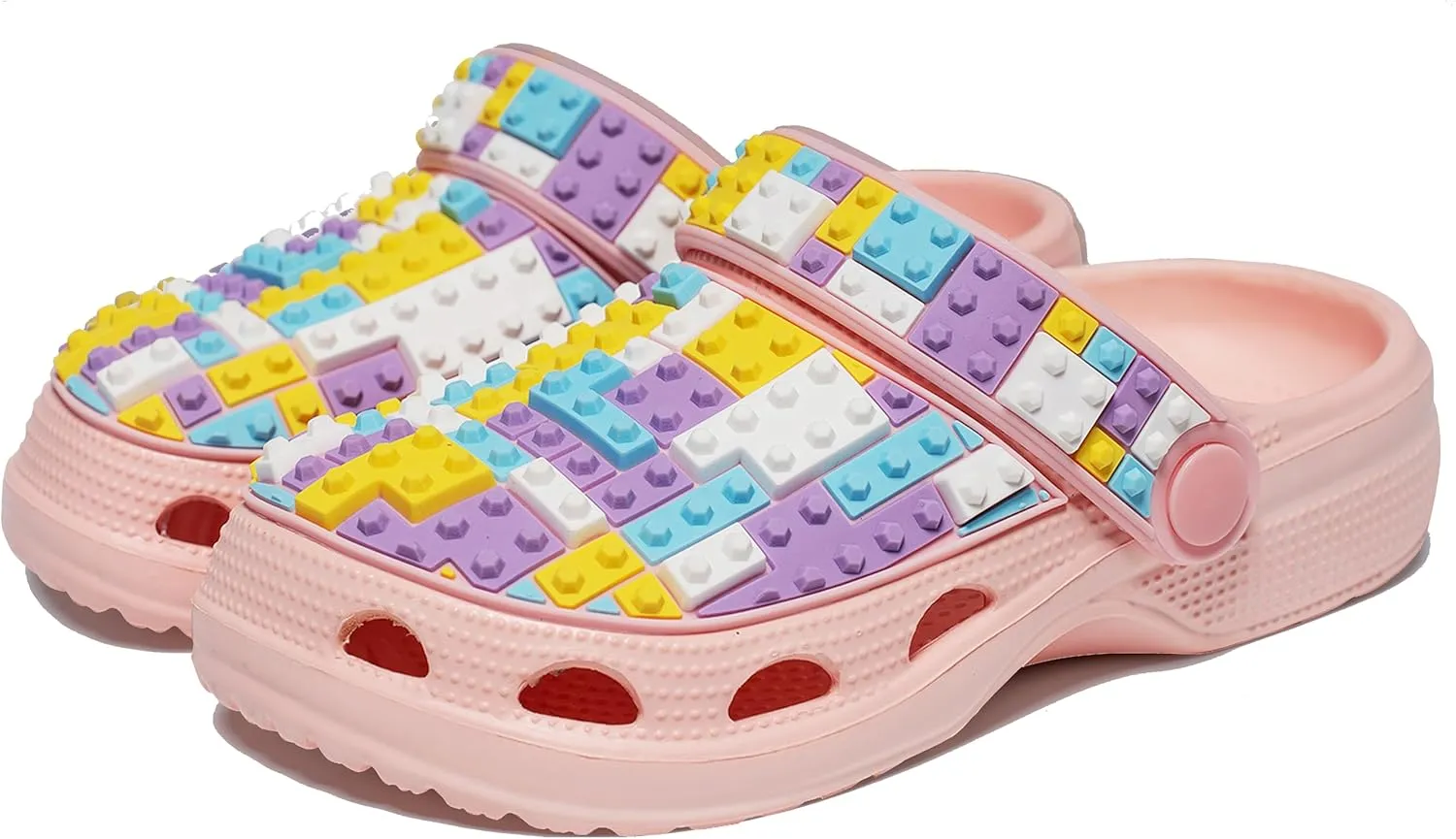 HLMBB Kids Toddler Slides for Boys Girls Sandals Clogs Garden Shoes Sandals for Beach Pool Summer Shower Indoor Outdoor Walking