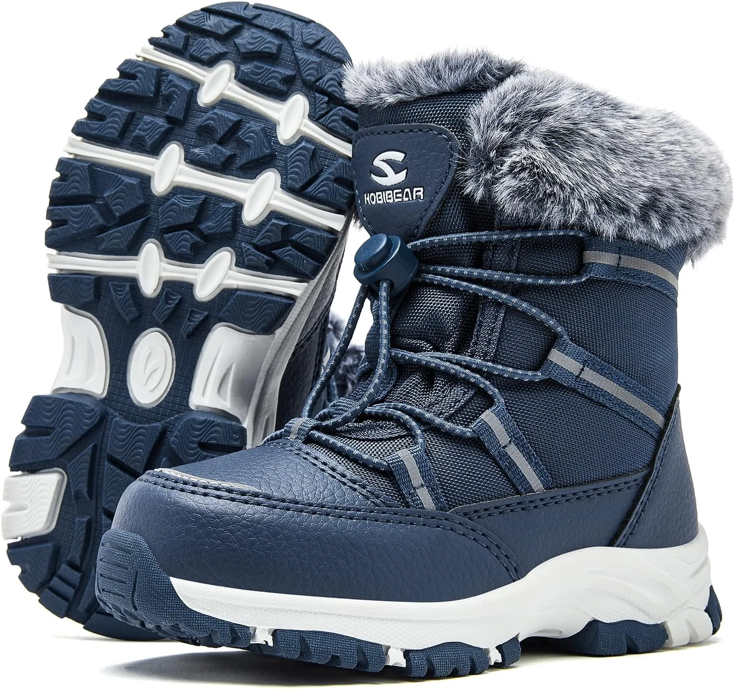 HOBIBEAR Boys Girls Toddler Snow Boots Waterproof Slip Resistant Outdoor Winter Boot Shoes(Toddler/Little Kids/Big Kids)