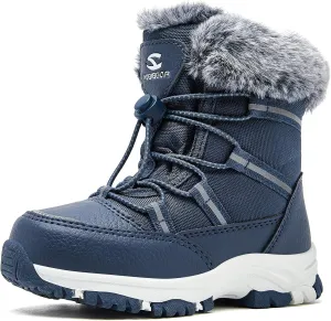 HOBIBEAR Boys Girls Toddler Snow Boots Waterproof Slip Resistant Outdoor Winter Boot Shoes(Toddler/Little Kids/Big Kids)