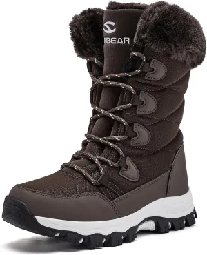 HOBIBEAR Women's Waterproof Winter Snow Boots Lightweight Warm Faux Fur Lined Mid-Calf Booties
