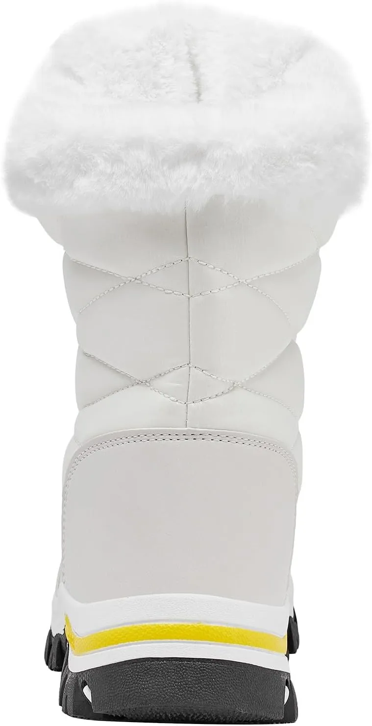 HOBIBEAR Women's Waterproof Winter Snow Boots Lightweight Warm Faux Fur Lined Mid-Calf Booties