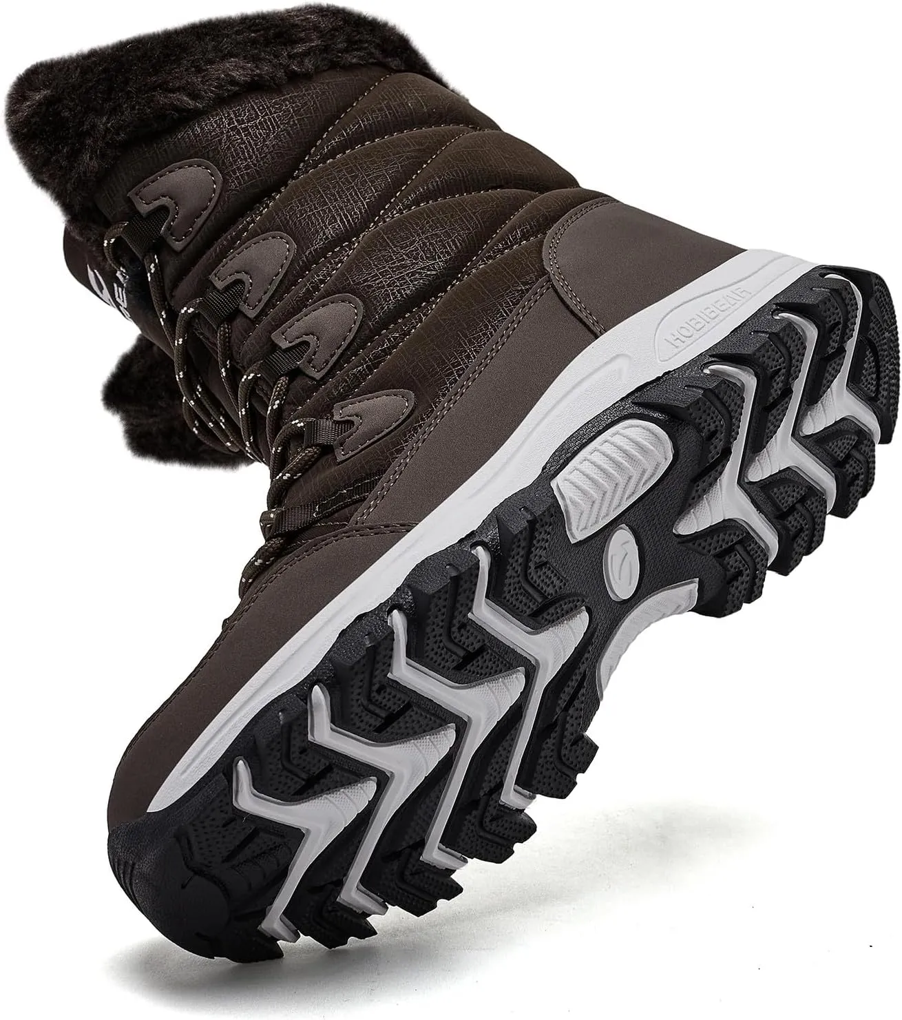 HOBIBEAR Women's Waterproof Winter Snow Boots Lightweight Warm Faux Fur Lined Mid-Calf Booties