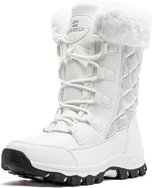 HOBIBEAR Women's Winter Snow Boots Waterproof Lightweight Warm Faux Fur Lined Mid-Calf Booties