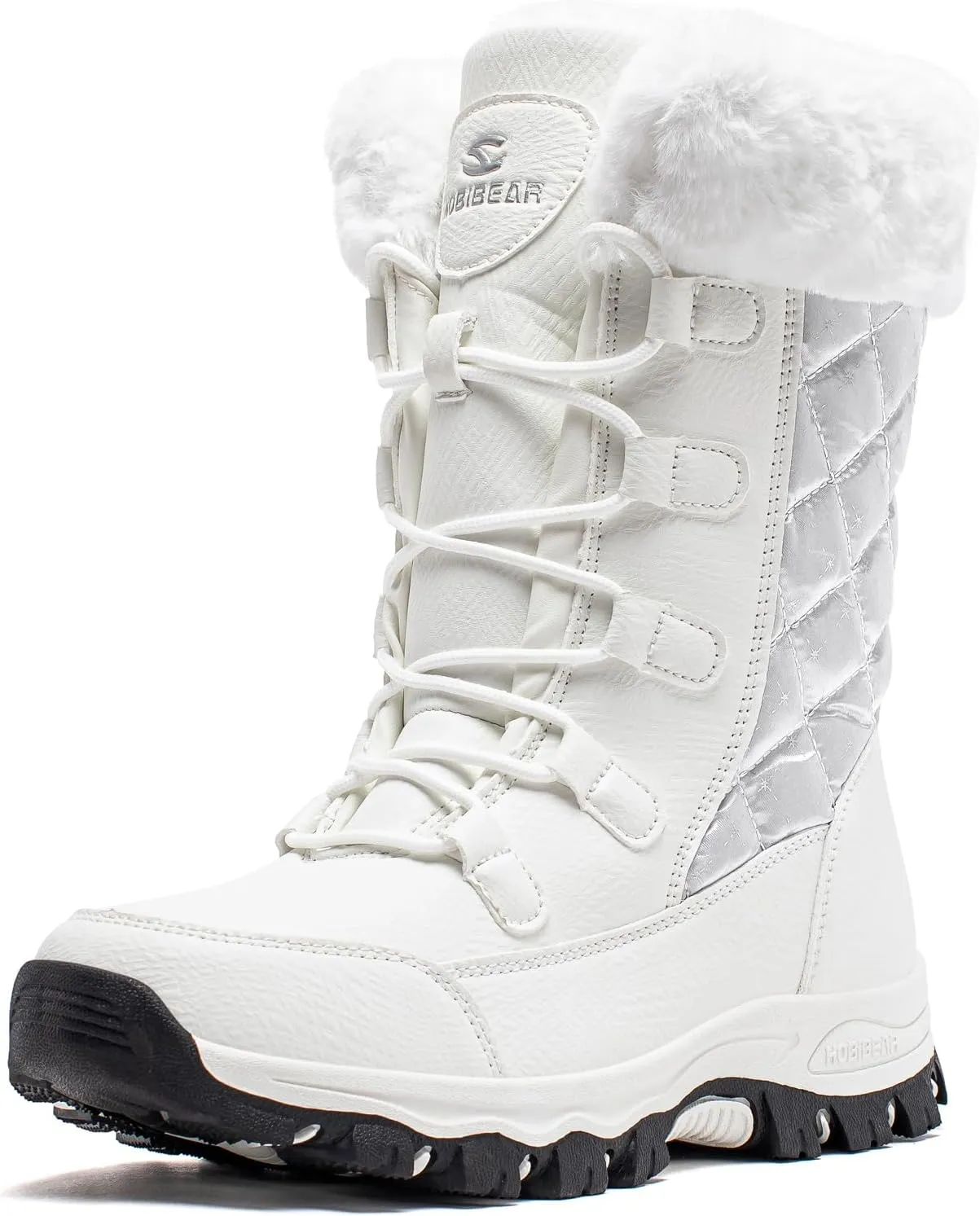 HOBIBEAR Women's Winter Snow Boots Waterproof Lightweight Warm Faux Fur Lined Mid-Calf Booties