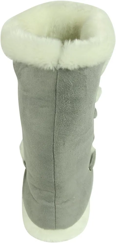 Home Slipper Women's Winter Warm Faux Fur Indoor House Boot Slippers Shoes