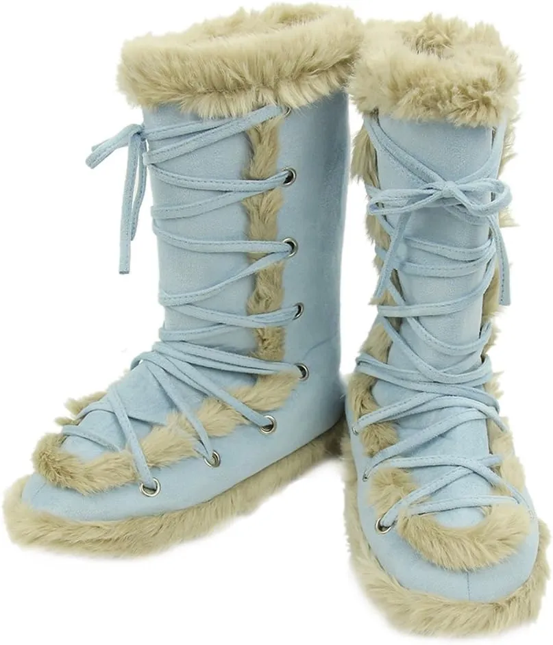 Home Slipper Women's Winter Warm Faux Fur Indoor House Boot Slippers Shoes