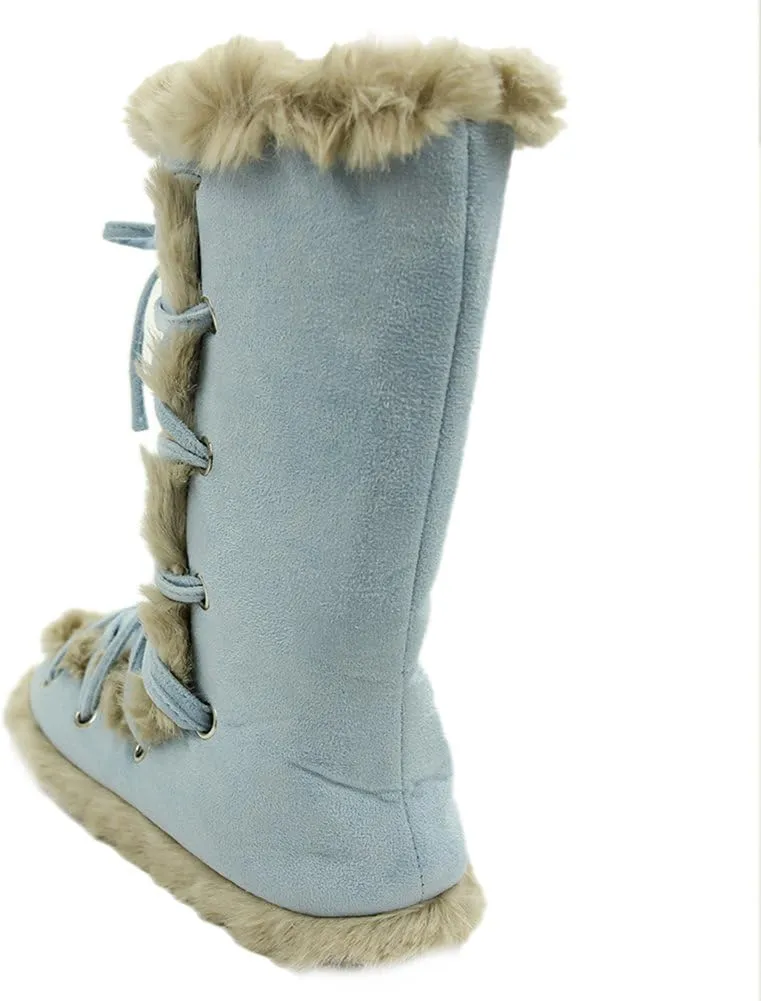 Home Slipper Women's Winter Warm Faux Fur Indoor House Boot Slippers Shoes