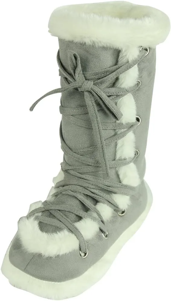 Home Slipper Women's Winter Warm Faux Fur Indoor House Boot Slippers Shoes