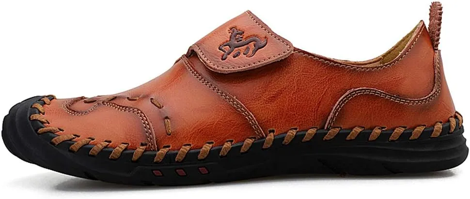 Honeystore Men's Leather Driving Loafers Moccasins Shoes Plus Size