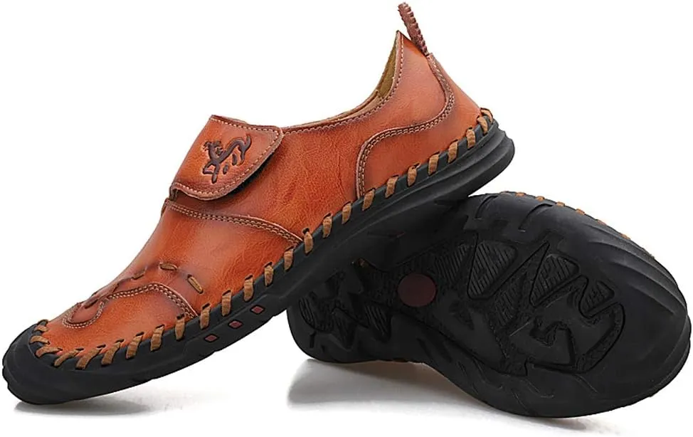 Honeystore Men's Leather Driving Loafers Moccasins Shoes Plus Size
