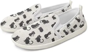Howilath Cats Pattern Flat Shoes for Women Slip on Sneakers Lightweight Anti-Skid No Laces Running Sneakers