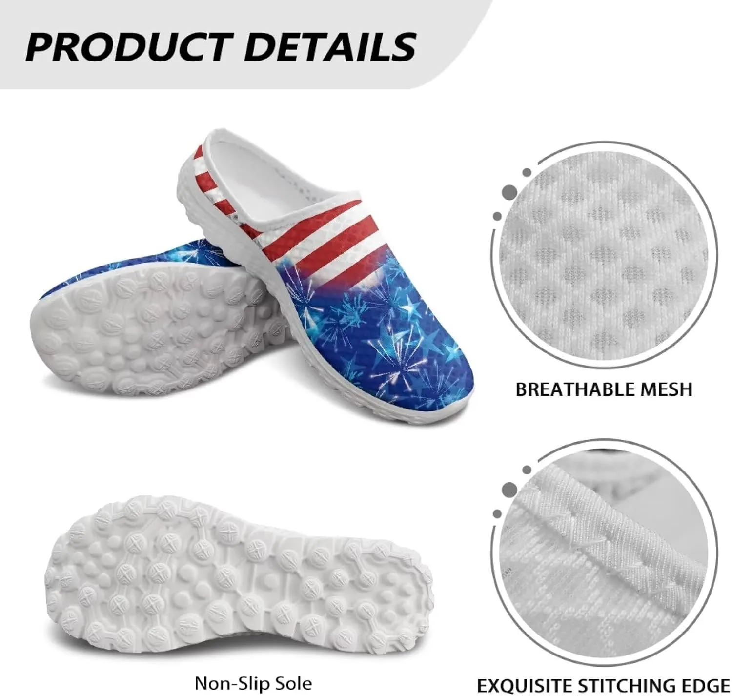 Howilath Women's Mule Shoes Casual Slip on Half Shoes with Arch Support Breathable Walking Mules Sneakers Sandals US Size 6-13.5