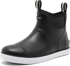Hsttgsr Men's Deck Boots, Rubber Rain Boots Waterproof Fishing Boots, Ankle Anti-Slip High Traction Boots for Professional Premium Neoprene, Garden Boots Shoes Footwear Booties for Men Outdoor Work