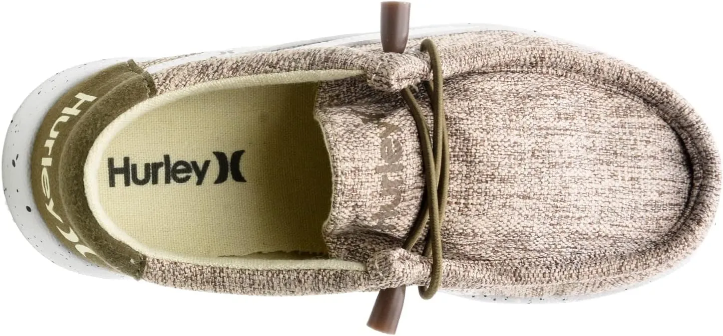 Hurley Kids Elastic Lace Loafers, Canvas Shoes for Boys & Girls - Comfortable, Durable, Stylish - Kid's Fashion Sneakers, Wide Toe Shoes for Everyday Wear