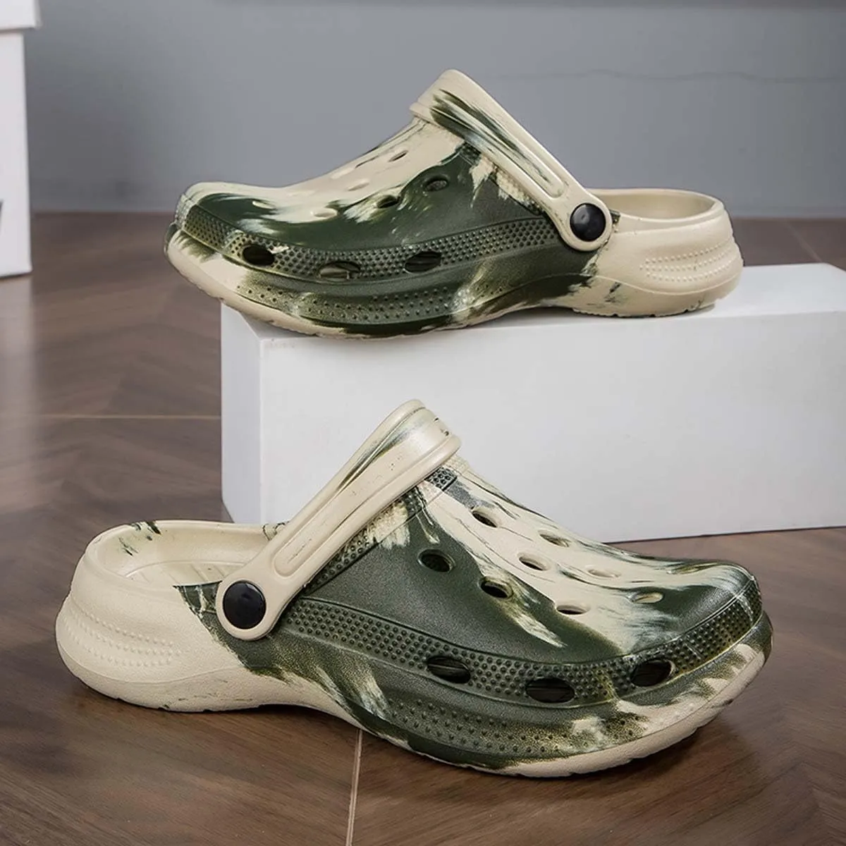 HYDLONGR Men's Women's Lightweight Breathable Garden Sandals Quick-Drying Beach Slippers Non-Slip Mules Clogs Shoes