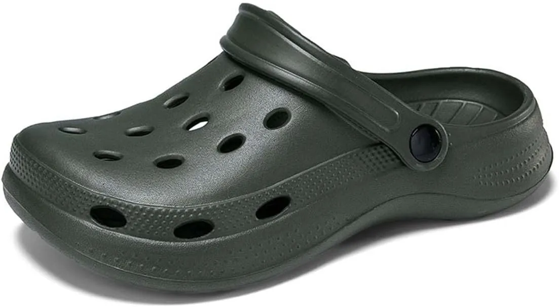 HYDLONGR Men's Women's Lightweight Breathable Garden Sandals Quick-Drying Beach Slippers Non-Slip Mules Clogs Shoes