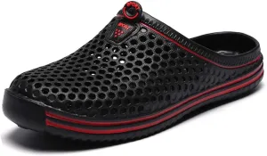HYDLONGR Men's Women's Lightweight Breathable Non-Slip Garden Shoes Quick-Drying Beach Sandals Non-Slip Water Play Slippers Clogs Mules Shoes