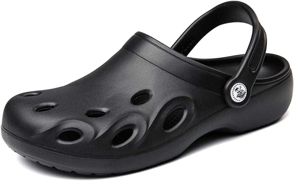 HYDLONGR Women's Summer Light Weight Breathable Quick-Drying Flat Garden Sandals Beach Slippers Clogs Mules Shoes