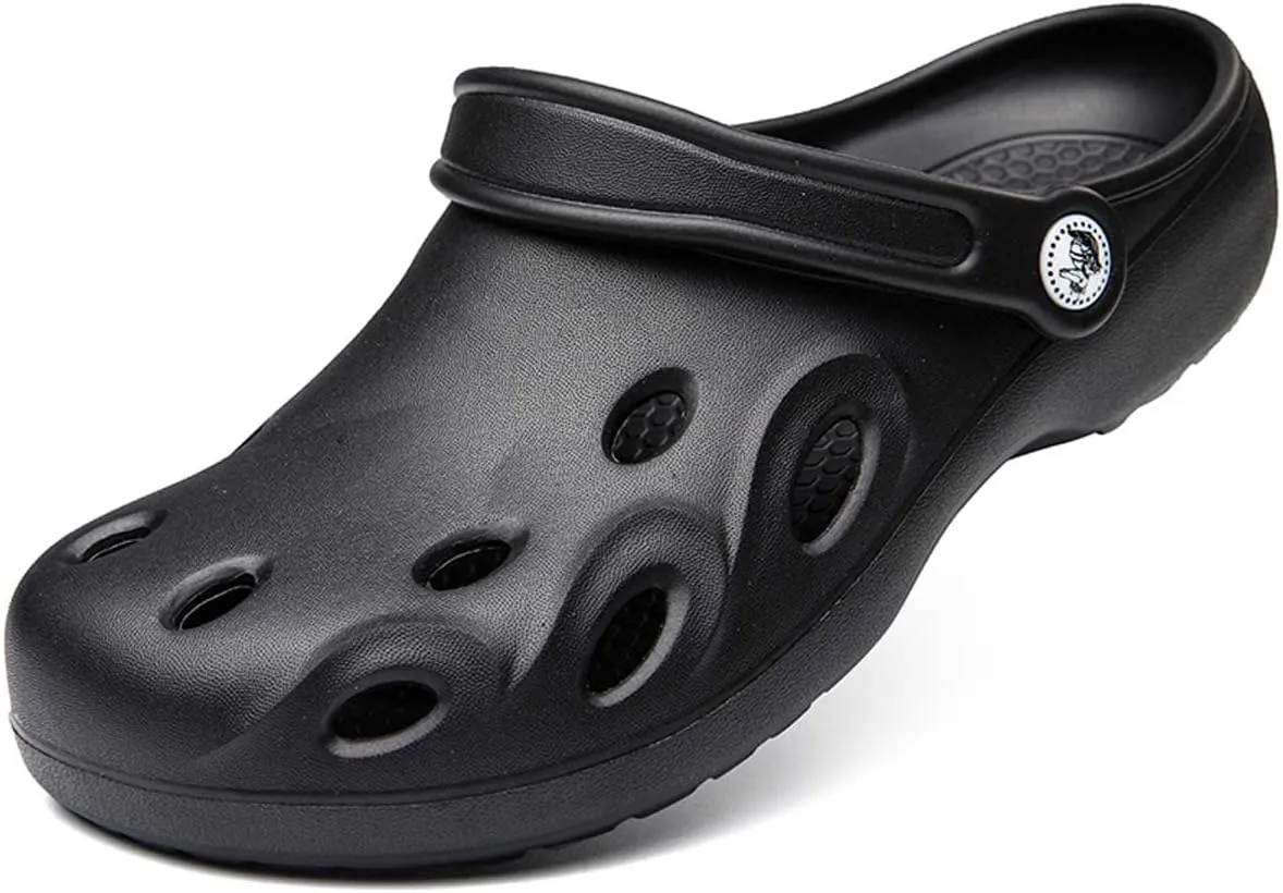 HYDLONGR Women's Summer Light Weight Breathable Quick-Drying Flat Garden Sandals Beach Slippers Clogs Mules Shoes