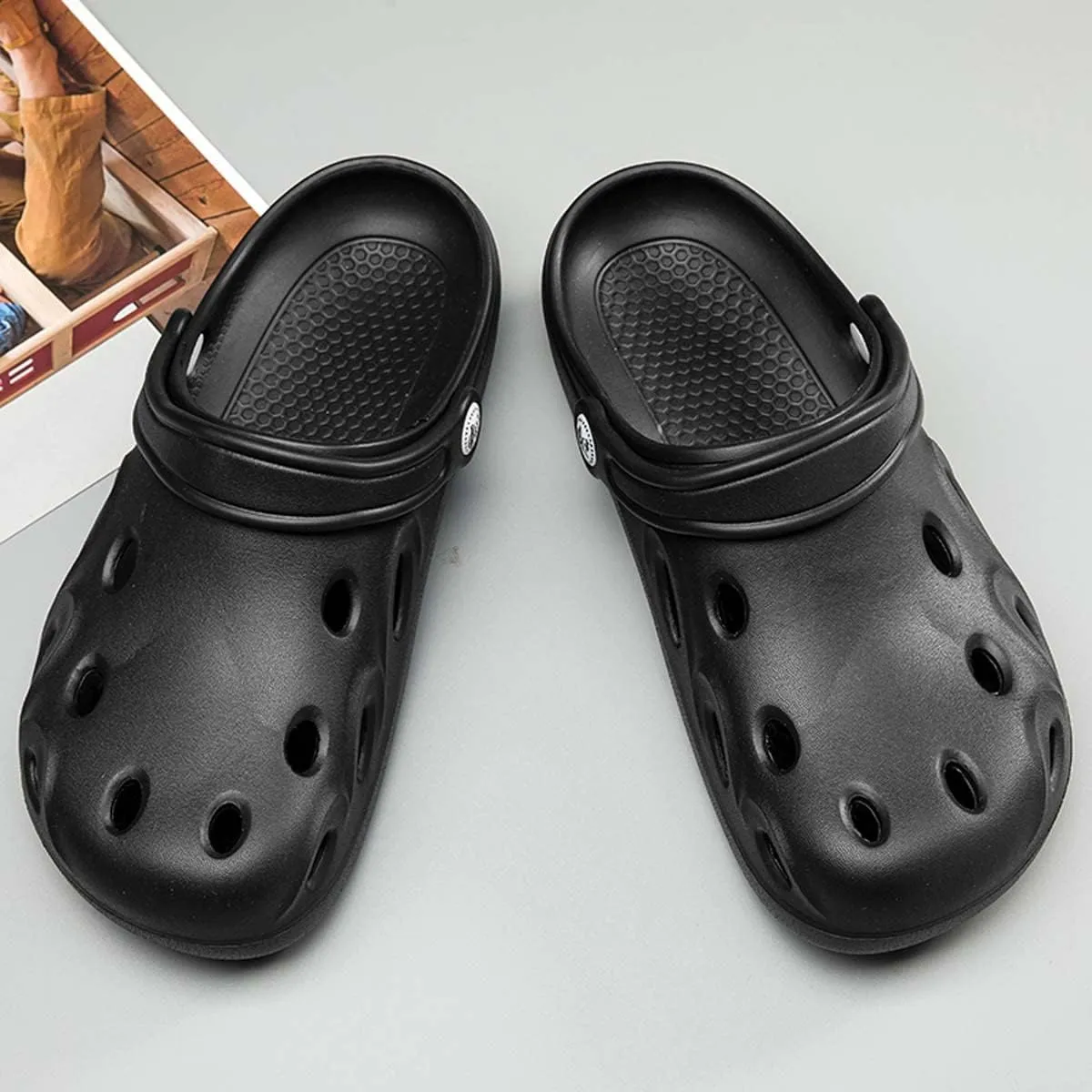 HYDLONGR Women's Summer Light Weight Breathable Quick-Drying Flat Garden Sandals Beach Slippers Clogs Mules Shoes