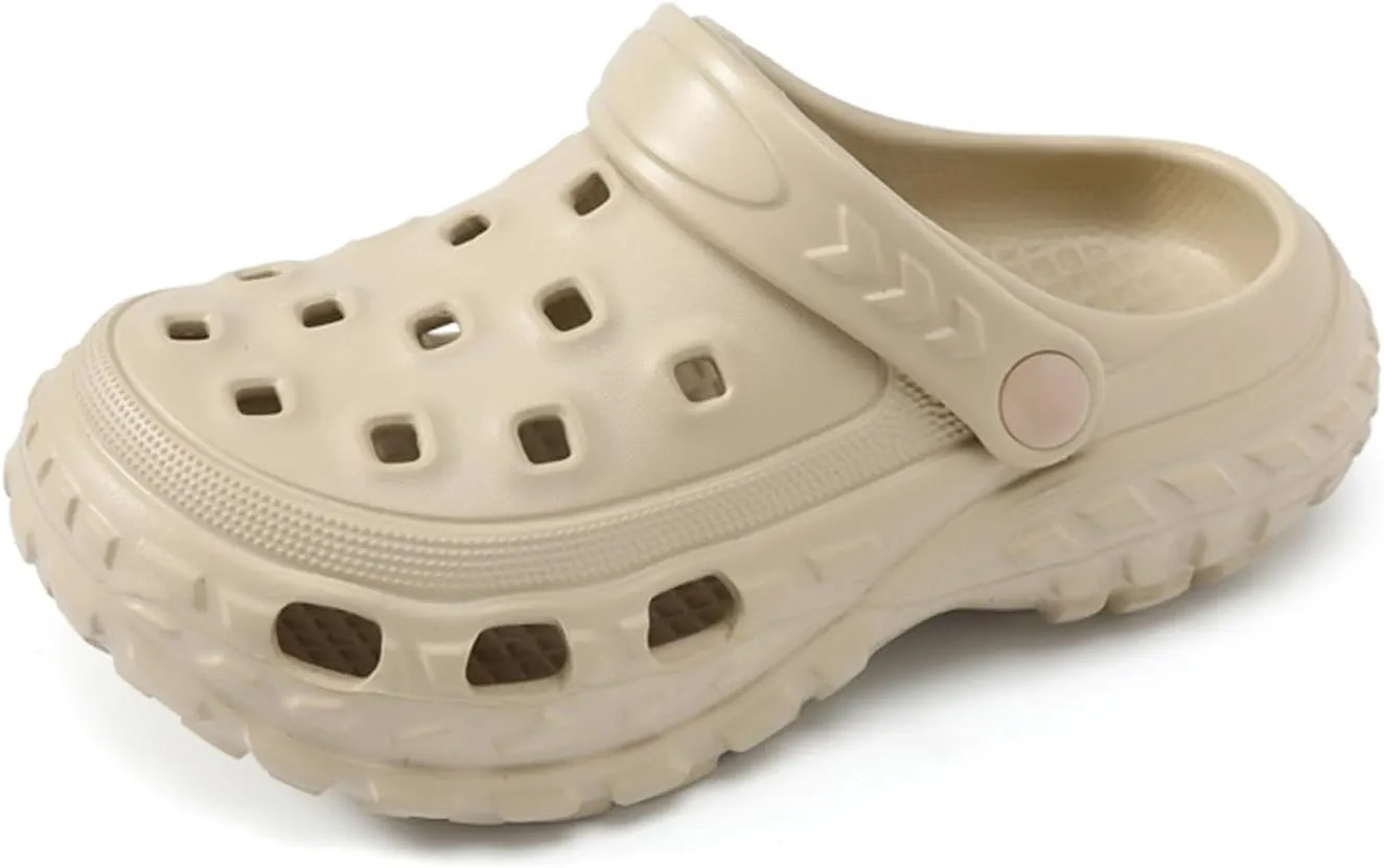 ihinzry Kids Cute Clogs Toddler Gardener Shoes Summer Mules Clog Slip on tyre Sandals Outdoor Slippers