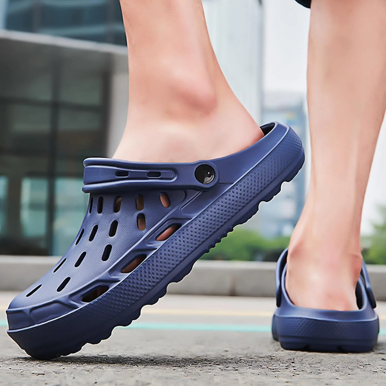 ihinzry Men's Garden Clogs Classic Mules Clog Slip On Water Shoes for Men Summer Beach Pool Sandals for Outdoor