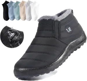 Indicativey Snow Boots, Gallen Winter Boots,Gallen Thermal Boots, Fur Lined Ankle Booties Walking Non Slip Shoes